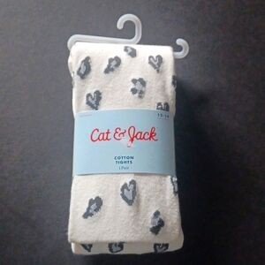 Cat and Jack leopard print footed tights